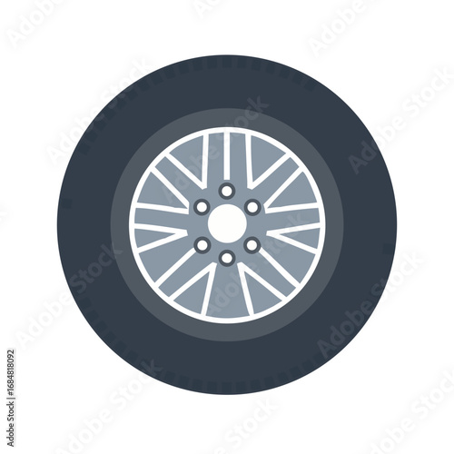 car wheel on white background