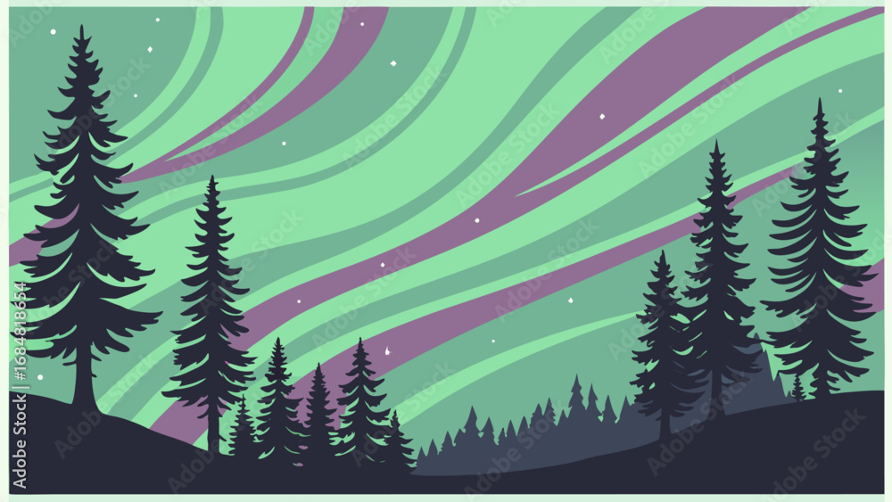Obraz premium shimmering-aurora-borealis-streaks-(1)