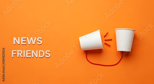 Conceptual Communication: News and Friends Connected by Red String