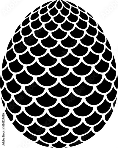 dragon egg  silhouette vector illustration