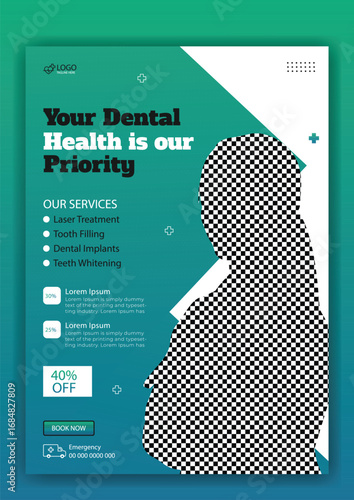 Smiling female dentist in blue scrubs with stethoscope ready to provide excellent dental care and services