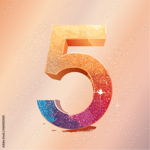 Numeri e Lettere Colorati con Effetto Glitter – Alfabeto e Cifre in Stile Artistico e Brillante