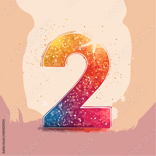 Numeri e Lettere Colorati con Effetto Glitter – Alfabeto e Cifre in Stile Artistico e Brillante