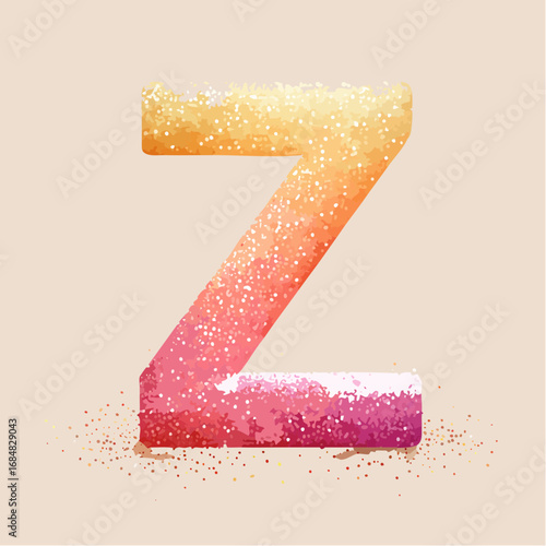 Numeri e Lettere Colorati con Effetto Glitter – Alfabeto e Cifre in Stile Artistico e Brillante