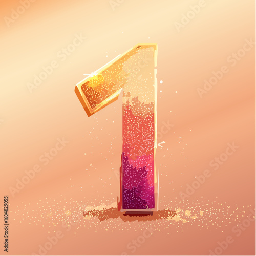 Numeri e Lettere Colorati con Effetto Glitter – Alfabeto e Cifre in Stile Artistico e Brillante