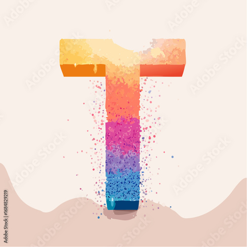 Numeri e Lettere Colorati con Effetto Glitter – Alfabeto e Cifre in Stile Artistico e Brillante