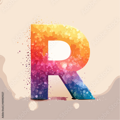 Numeri e Lettere Colorati con Effetto Glitter – Alfabeto e Cifre in Stile Artistico e Brillante