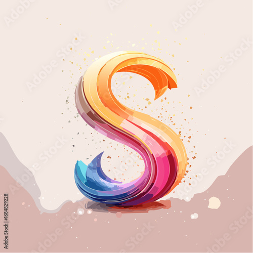 Numeri e Lettere Colorati con Effetto Glitter – Alfabeto e Cifre in Stile Artistico e Brillante