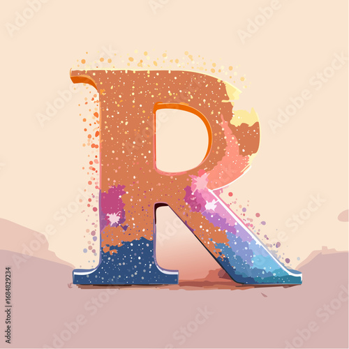 Numeri e Lettere Colorati con Effetto Glitter – Alfabeto e Cifre in Stile Artistico e Brillante
