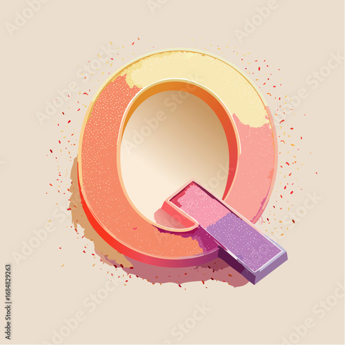 Numeri e Lettere Colorati con Effetto Glitter – Alfabeto e Cifre in Stile Artistico e Brillante