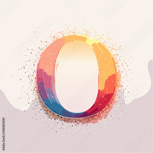 Numeri e Lettere Colorati con Effetto Glitter – Alfabeto e Cifre in Stile Artistico e Brillante