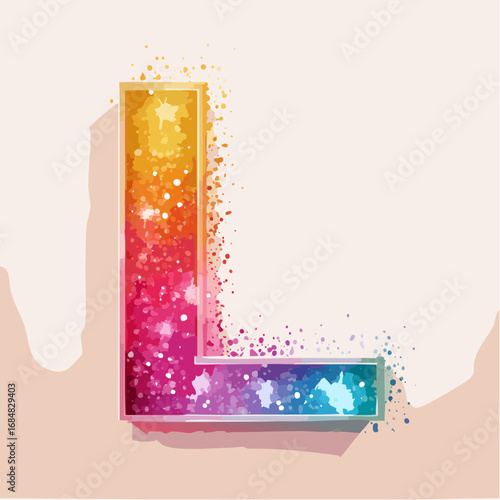 Numeri e Lettere Colorati con Effetto Glitter – Alfabeto e Cifre in Stile Artistico e Brillante