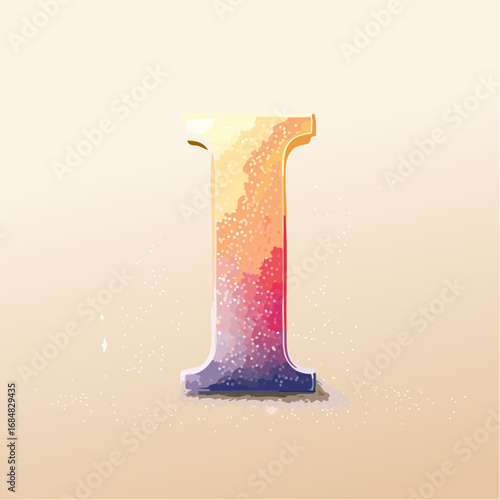Numeri e Lettere Colorati con Effetto Glitter – Alfabeto e Cifre in Stile Artistico e Brillante