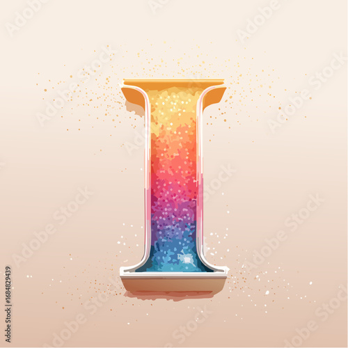Numeri e Lettere Colorati con Effetto Glitter – Alfabeto e Cifre in Stile Artistico e Brillante