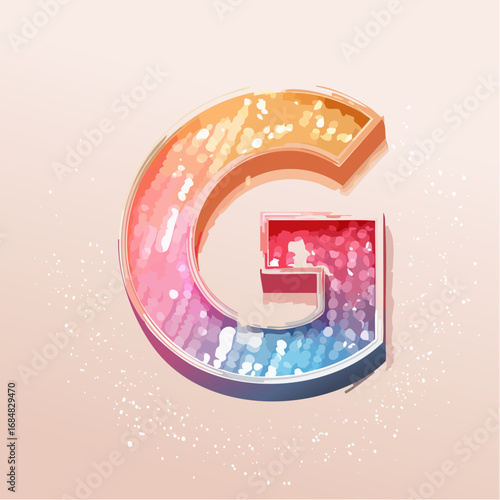 Numeri e Lettere Colorati con Effetto Glitter – Alfabeto e Cifre in Stile Artistico e Brillante
