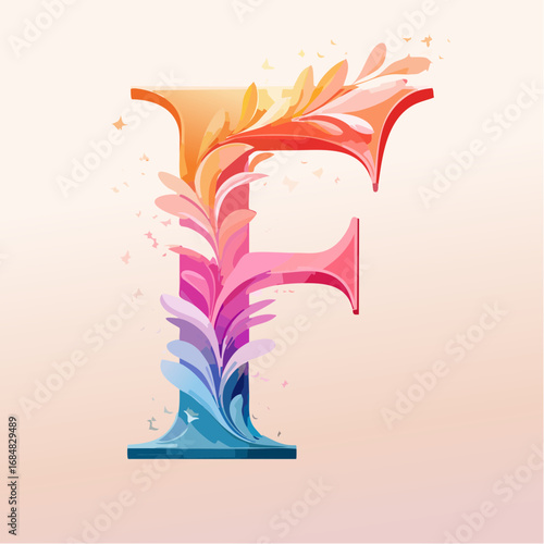 Alfabeto Creativo Colorato: Lettere Decorative con Effetti Artistici Moderni