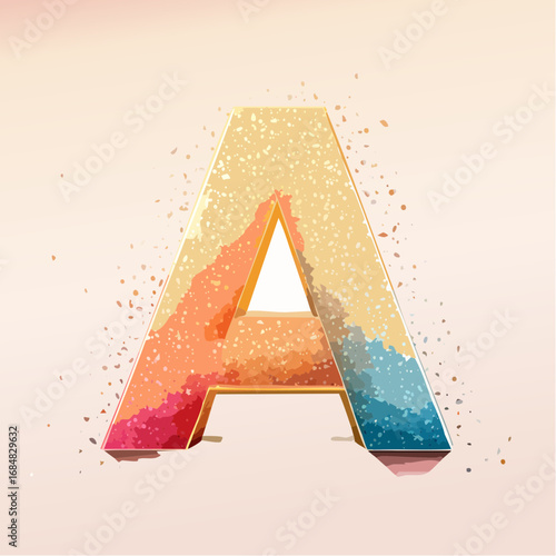 Alfabeto Creativo Colorato: Lettere Decorative con Effetti Artistici Moderni