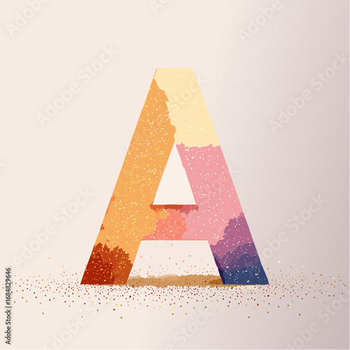 Alfabeto Creativo Colorato: Lettere Decorative con Effetti Artistici Moderni