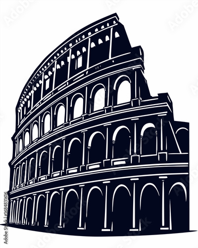 Colosseum Rome – Vector Illustration
