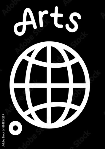 Globe with "Arts" text