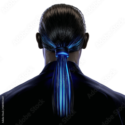 Digital Transformation Man with Illuminated Data