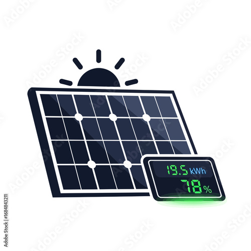 solar panel on the computer keyboard