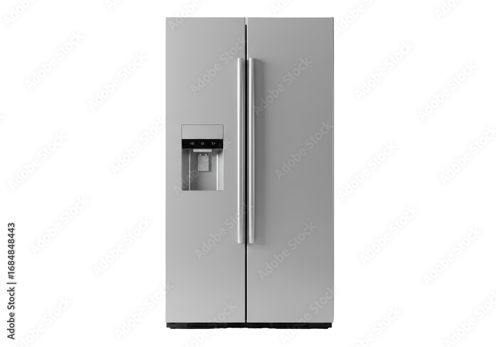 Ταπετσαρία Isolated refrigerator with dispenser, a sleek appliance for home appliance colle