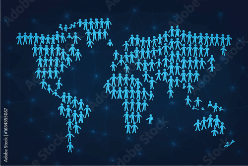 Connected World of People
