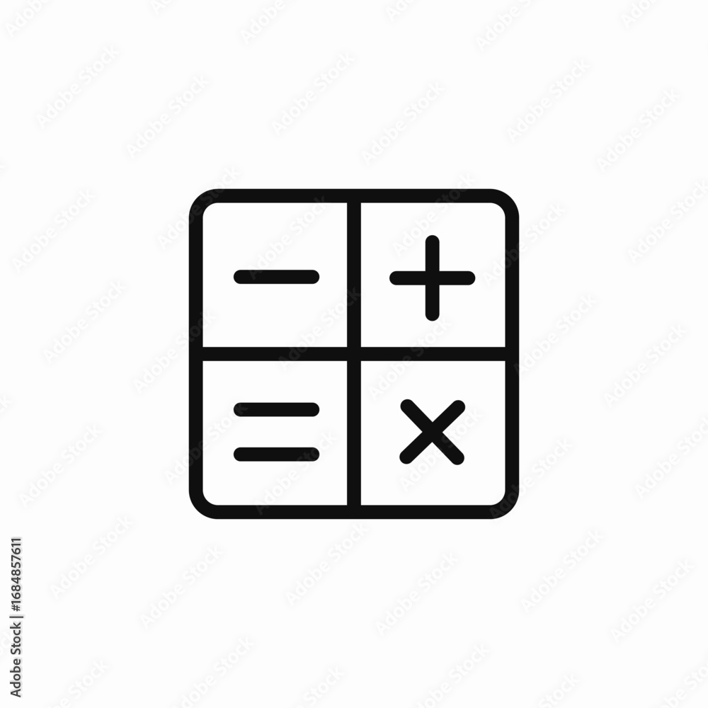 Fototapeta premium basic math calculator symbols icon sign vector