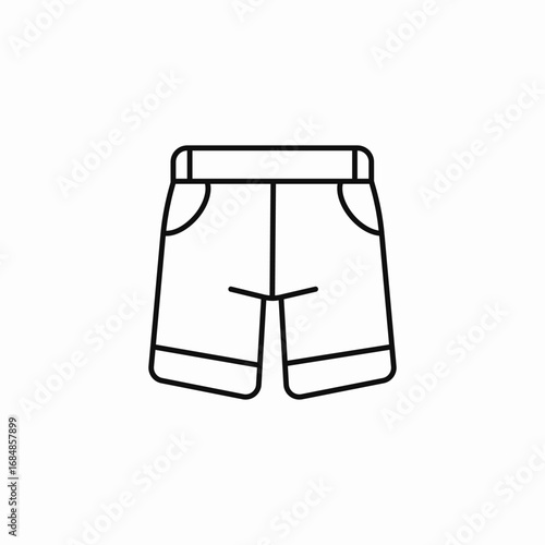 casual denim shorts icon sign vector