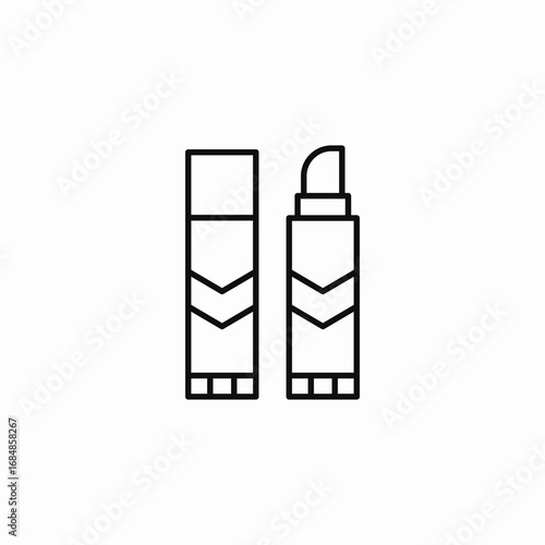 lipstick and applicator icon sign vector
