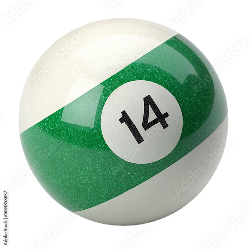 pool ball number fourteen 