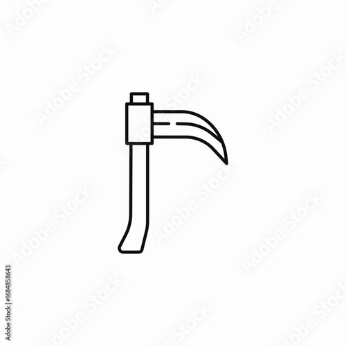 scythe farm tool icon sign vector