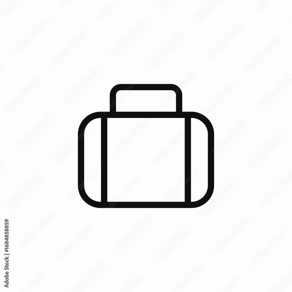 square luggage bag icon sign vector square luggage bag icon sign vector