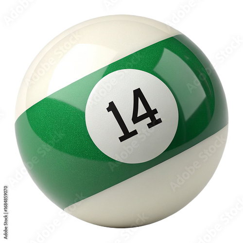 pool ball number fourteen 