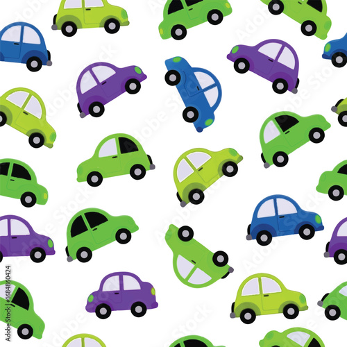 Now you’ve shared an image of a seamless pattern with cartoon cars