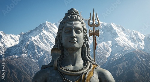 Giant Shiva Statue in Himalayas