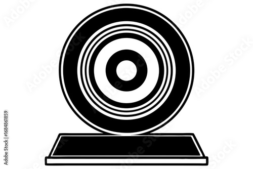 Webcam or Digital Camera Line Art Icon – Video Call & Security Device Symbol