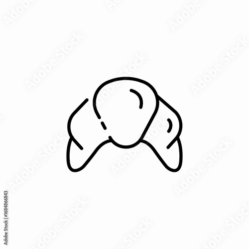 classic croissant pastry icon sign vector