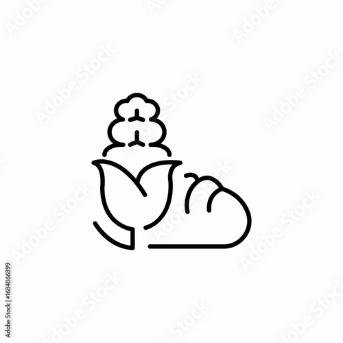 corn bread combination icon sign vector