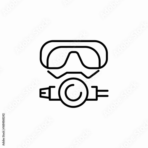 scuba diving gear icon sign vector