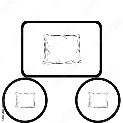 minimalist black and white pillow