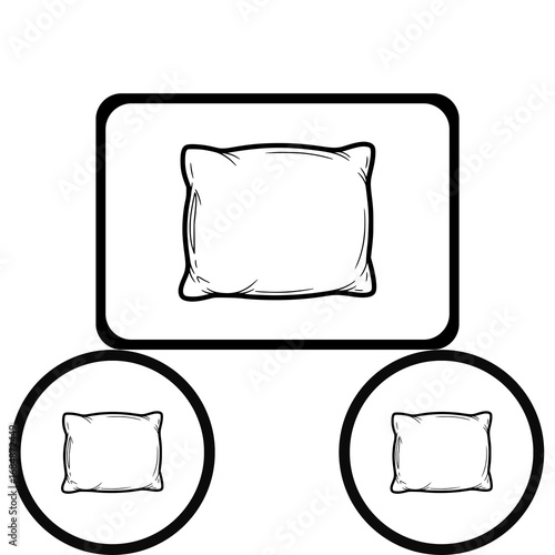 minimalist black and white pillow