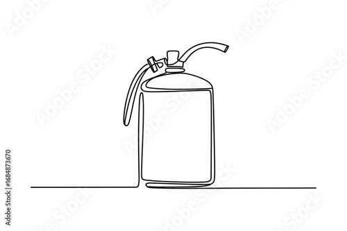 Continuous One-Line Vector Drawing of a Gas Can. Editable Stroke.