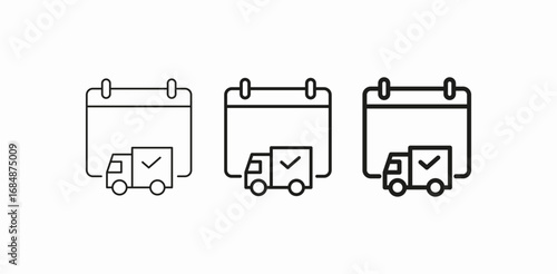 delivery date calendar icon sign vector