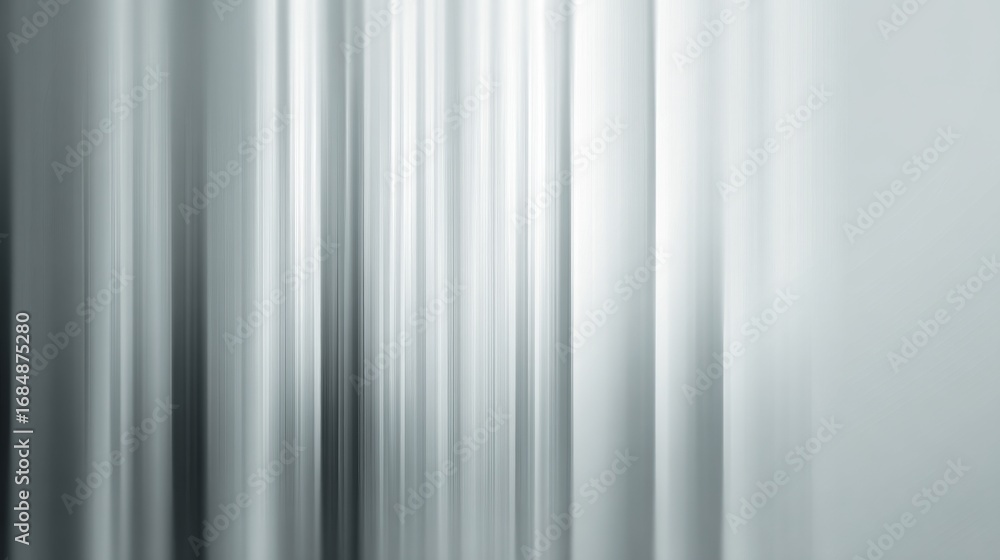 Fototapeta premium Minimal white to light gray gradient tones with vertical blurred lines on white background, abstract motion blur effect, elegant background for covers, banners, or posters