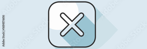 Sleek vector close icon with hover color change – Great for minimal app design, digital products, or modern web interfaces