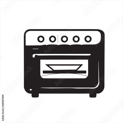 Oven Kitchen Appliance Vector Icon for Baking and Cooking Tools