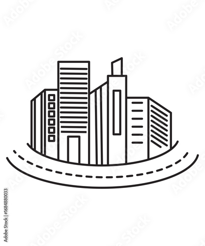 city icon, vector best line icon.