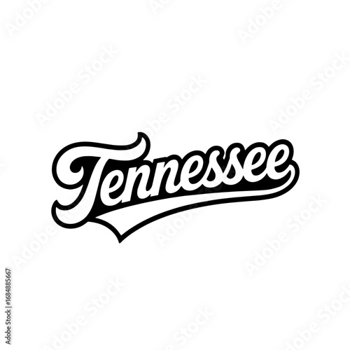 Creative design featuring Tennessee state symbol and volunteer state slogan in bold typography